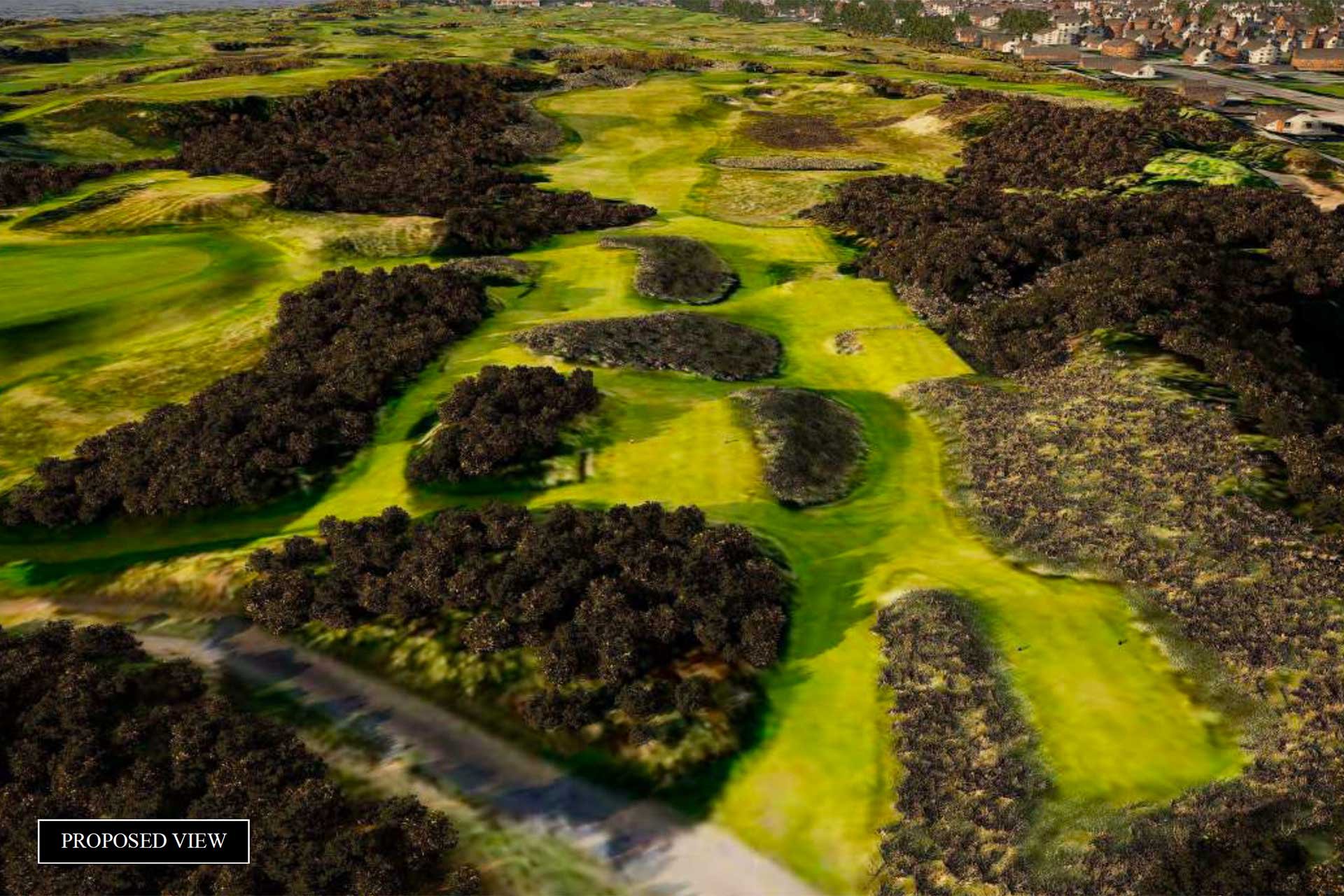 A view of the proposed changes at the 16th holes on the Championship Links at RCD (RCD/Mackenzie & Ebert)