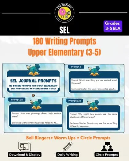 What&rsquo;s your favorite subject to teach in the classroom? One of our favorites is Social Emotional Learning, and if you relate, we have the perfect resource for you! 

Our SEL Journal Prompts for grades 3-5 are 180 prep-free prompts that you can 