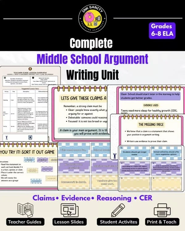 Whether it&rsquo;s about 67, roblox, or whatever trend is captivating your students, we want to give them the tools to make a clear and effective argument. Our Argument Writing Unit teaches claims, evidence, and reasoning through four structured less