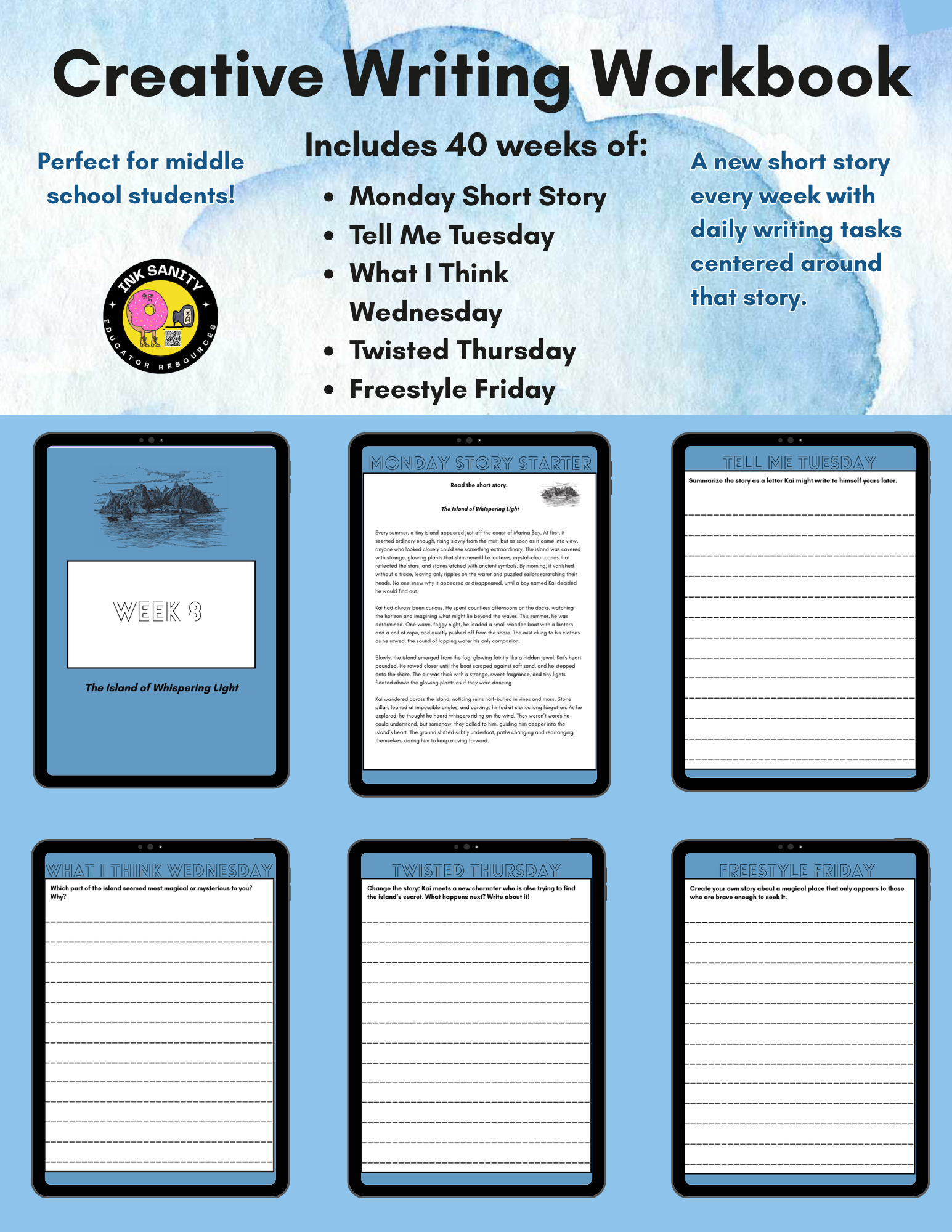 Cover-Creative Writing Workbook- Middle School.png