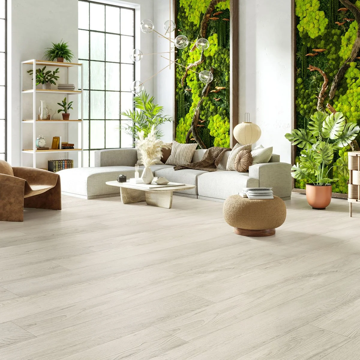 Forest Party flooring in a modern  living room