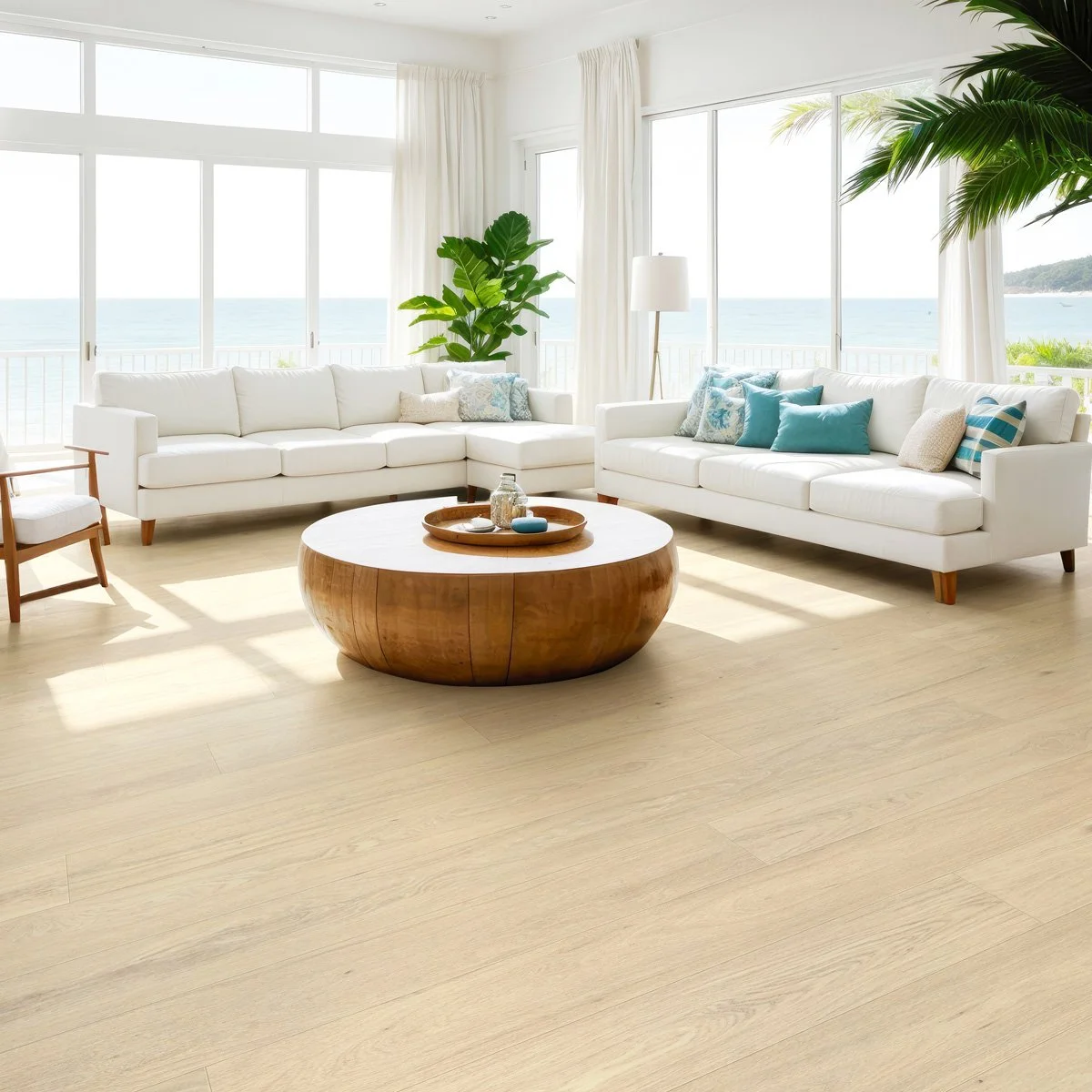 Pearl flooring in a modern living room