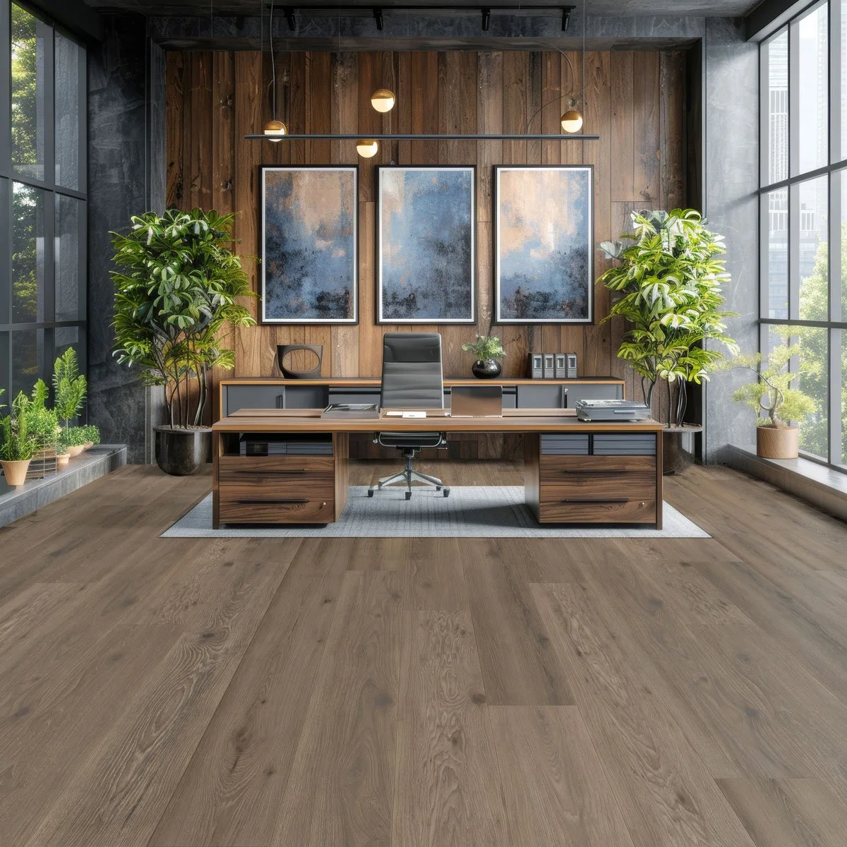 Forest Floor flooring in a modern residential office room