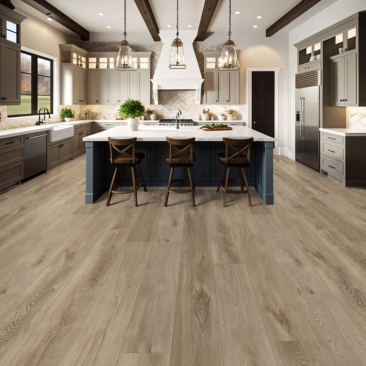 Black Hole flooring in a kitchen