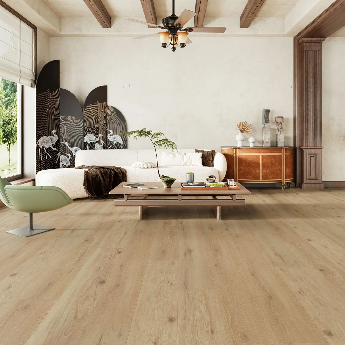 Force flooring in modern living room