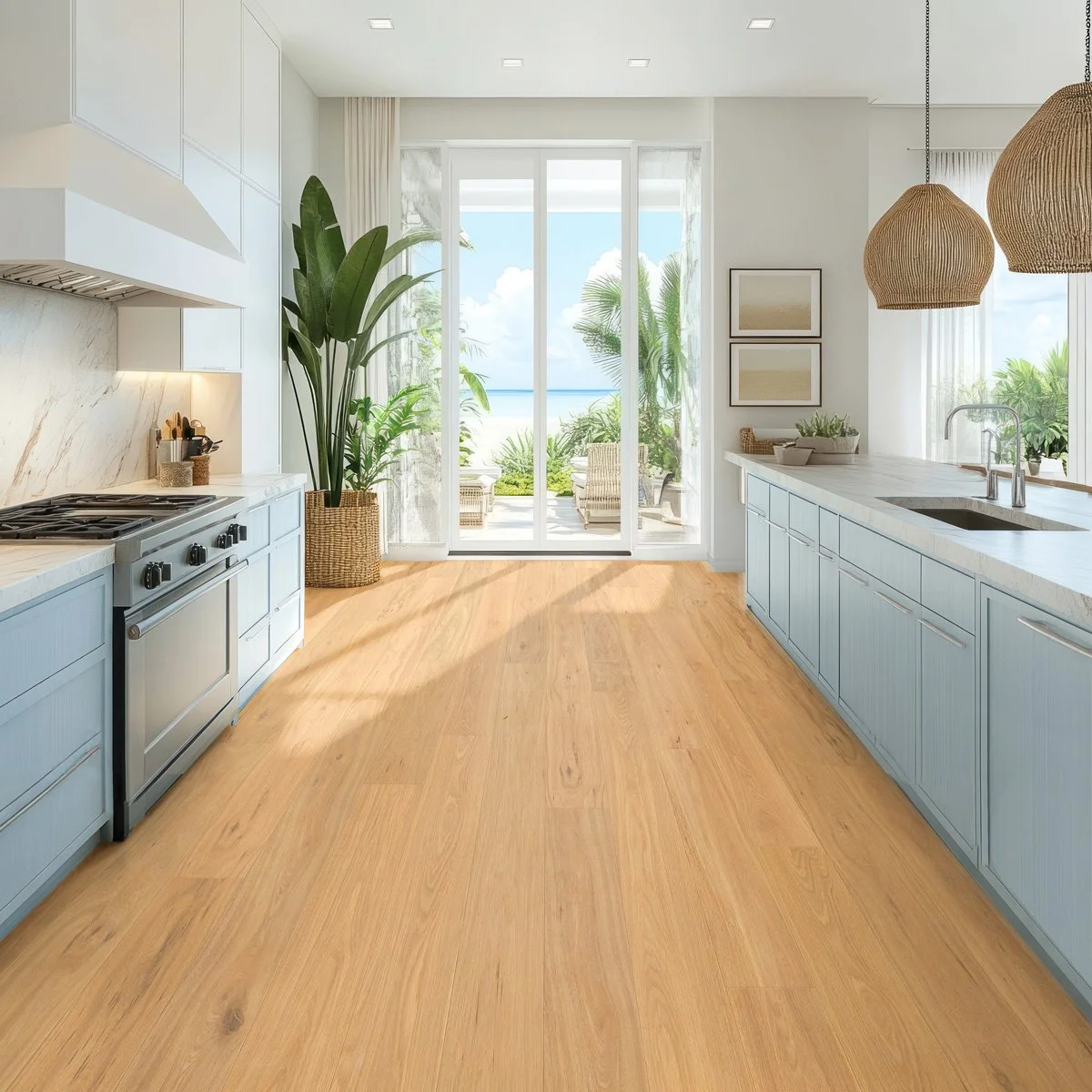 Current flooring in a litchen