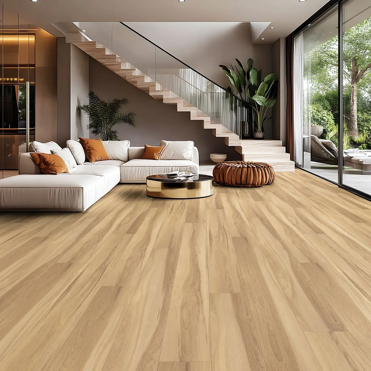Energy flooring in a modern living room