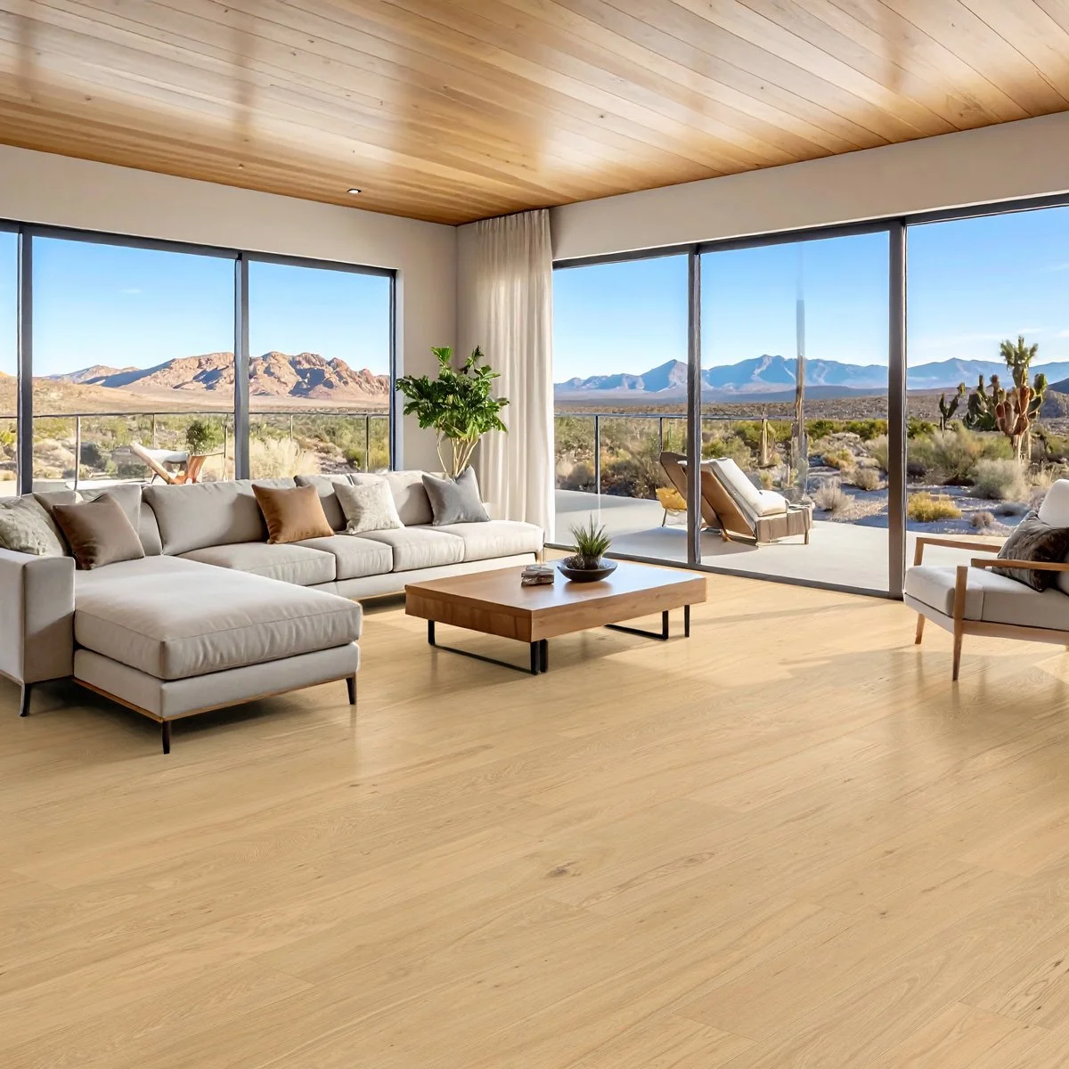 Cascades flooring in a living room