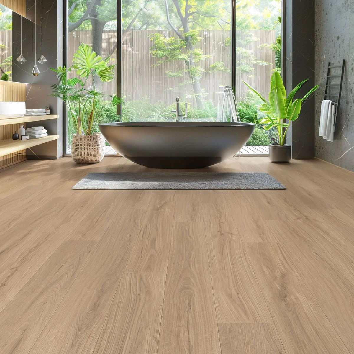Cloud Nine flooring in a modern bathroom