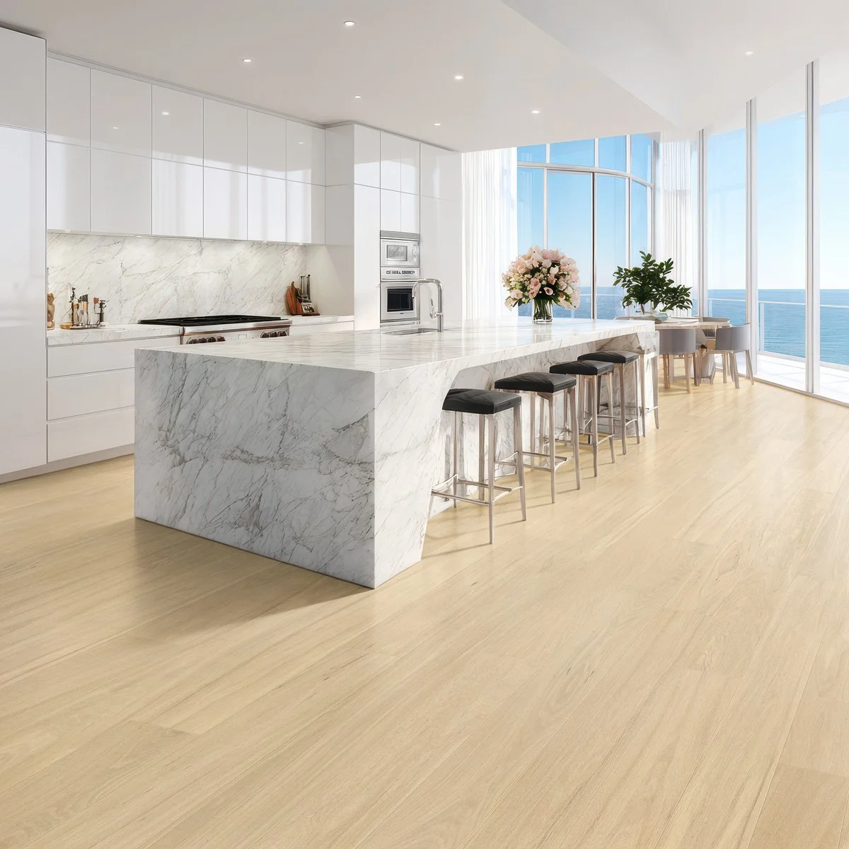 Foam flooring in a modern kitchen