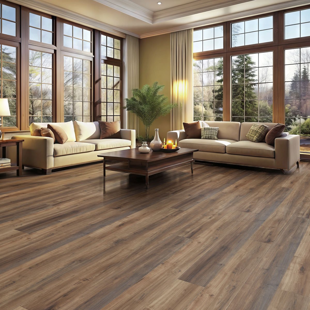 Stellar flooring in a living room