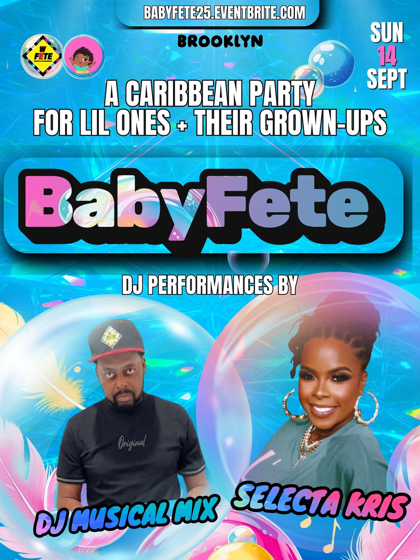 🎧✨ The vibes are LOCKED for BabyFete 👶🏽💃🏽

🔥 DJ Musical Mix &rarr; a Brooklyn legend reppin Trinidad 🇹🇹! Known for flawless blends of soca, dancehall, and afrobeats
@musicalmixx  is gonna keep the parents AND kiddies moving nonstop

🔥 Select