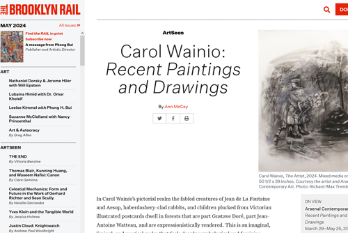 Carol Wainio: Recent Paintings and DrawingsThe Brooklyn Rail - Ann McCoy