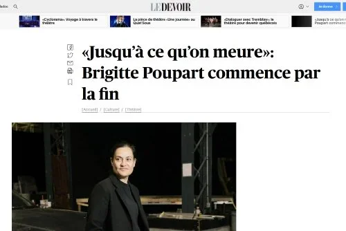 «Jusqu’à ce qu’on meure»: Brigitte Poupart commence par la fin 