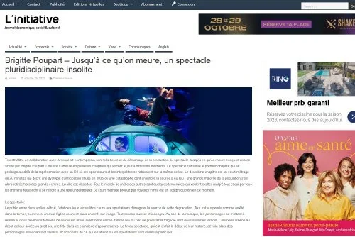 Brigitte Poupart – Jusqu’à ce qu’on meure, un spectacle pluridisciplinaire insolite