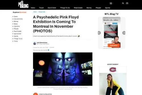 A Psychedelic Pink Floyd Exhibition Is Coming To Montreal In November