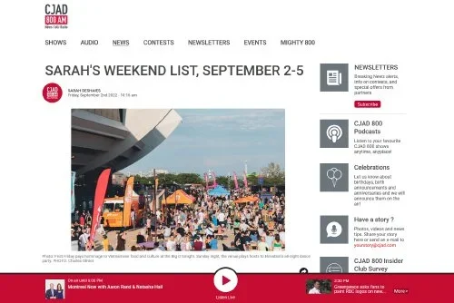 Sarah’s weekend list, september 2-5