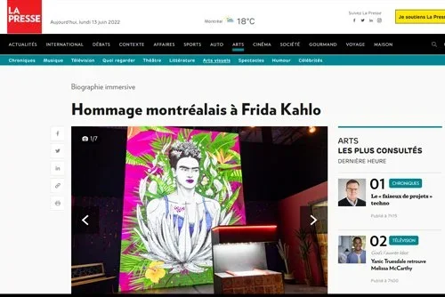 Biographie immersive - Hommage montréalais à Frida Kahlo