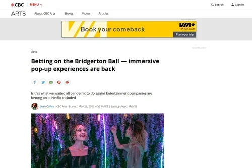  Betting on the Bridgerton Ball - immersive pop-up experiences are back
