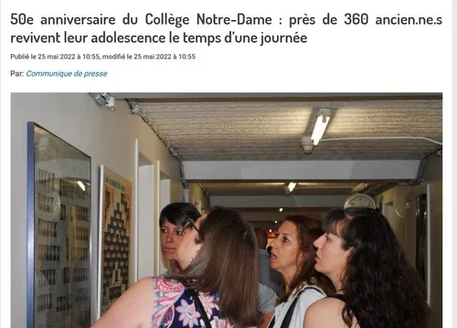 50e anniversaire du Collège Notre-Dame : près de 360 ancien.ne.s revivent leur adolescence le temps d’une journée - Guy Laforce