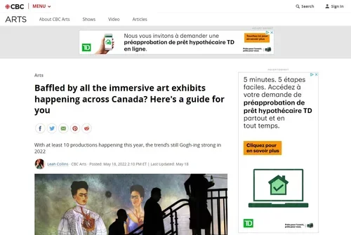 Baffled by all the immersive art exhibits happening across Canada? Here's a guide for you