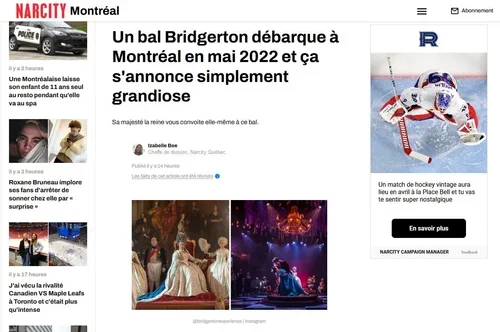 Un bal Bridgerton débarque à Montréal en mai 2022 et ça s'annonce simplement grandiose