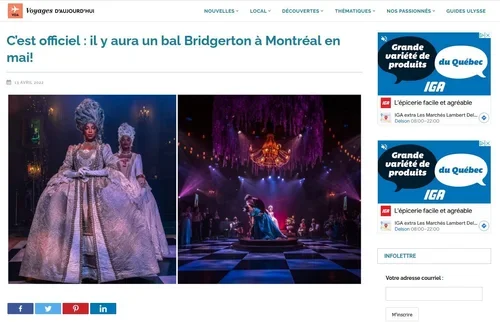 C’est officiel : il y aura un bal Bridgerton à Montréal en mai !