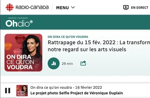 Le projet photo Selfie Project de Véronique Duplain (audio)
