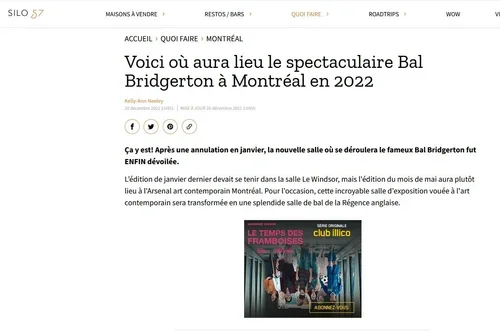 Voici où aura lieu le spectaculaire Bal Bridgerton à Montréal en 2022