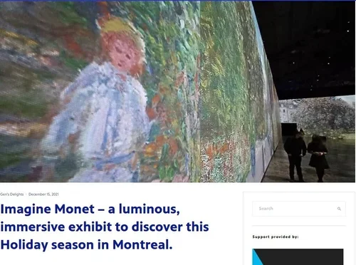 Imagine Monet – a luminous, immersive exhibit to discover this Holiday season in Montreal.