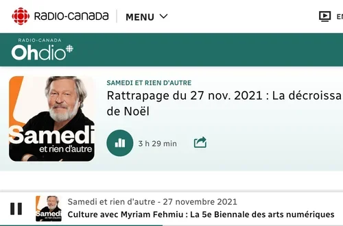 Culture avec Myriam Fehmiu : La 5e Biennale des arts numériques (audio) (Copy)
