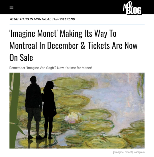 'Imagine Monet' Making Its Way To Montreal In December &amp; Tickets Are Now On Sale