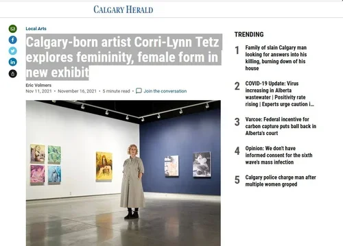 Calgary-born artist Corri-Lynn Tetz explores femininity, female form in new exhibit