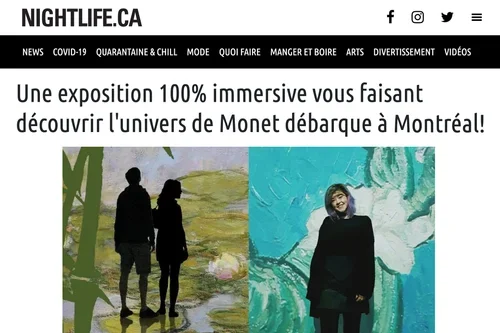Une exposition 100% immersive vous faisant découvrir l'univers de Monet débarque à Montréal !