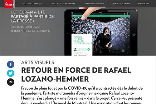 Retour en force de Rafael Lozano-Hemmer