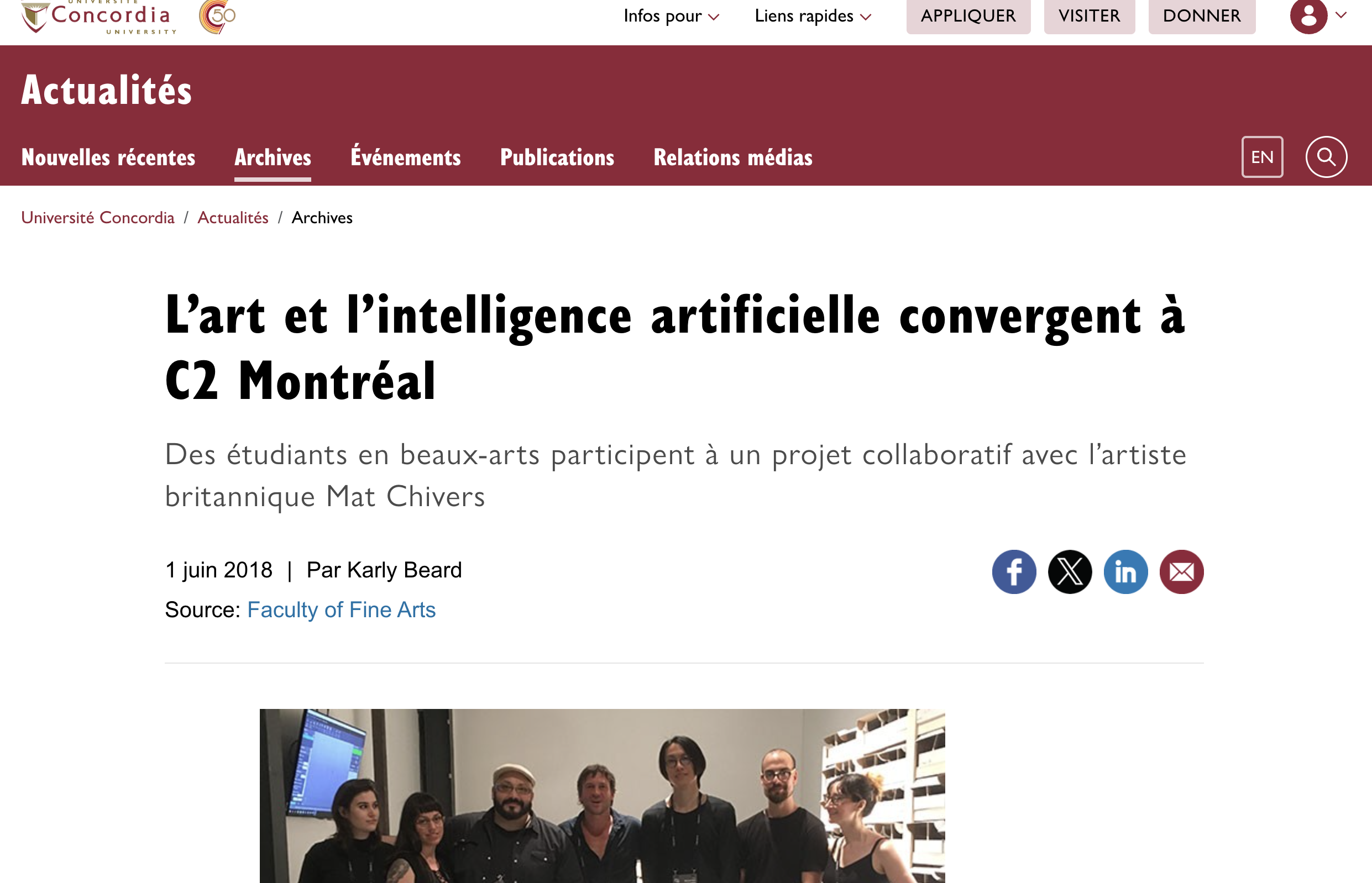 L’art et l’intelligence artificielle convergent à C2 Montréal