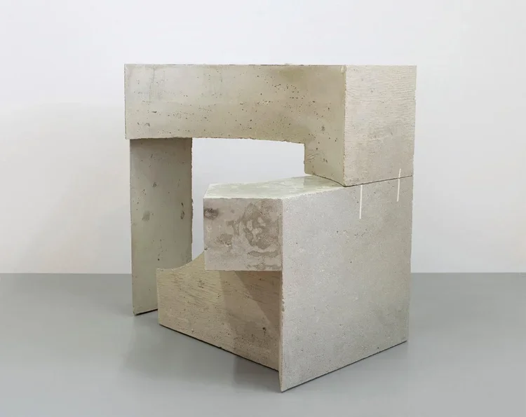  Jen Aitken,  Carocoph , 2019-2020, from the series Capal, 26 x 29 x 23 in. Fibre-reinforced concrete, polystyrene foam, ceramic inlay, Georgia Scherman Projects, Toronto Contemporary Syndicate. 