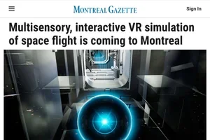 Multisensory, interactive VR simulation of space flight is coming to Montreal.