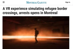 A VR experience simulating refugee border crossings, arrests opens in Montreal
