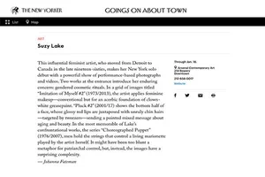 Goings on about town - Art - Suzy Lake