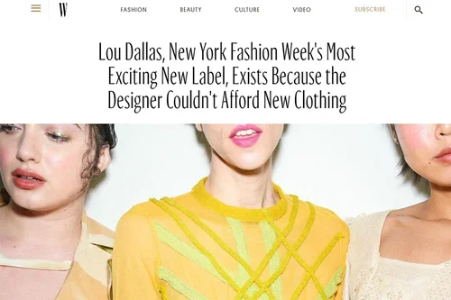 Lou Dallas, New York Fashion Week's Most Exciting New Label, Exists Because the Designer