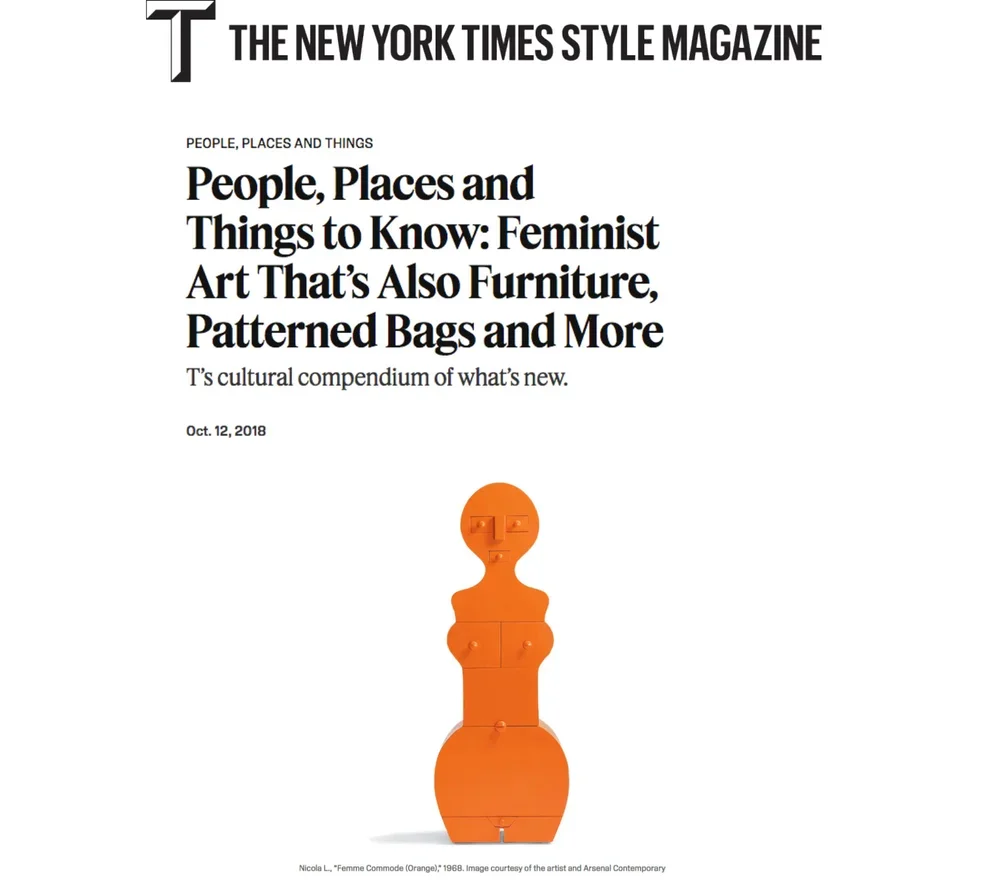 People, Places and Things to Know: Feminist Art That’s Also Furniture, Patterned Bags and More