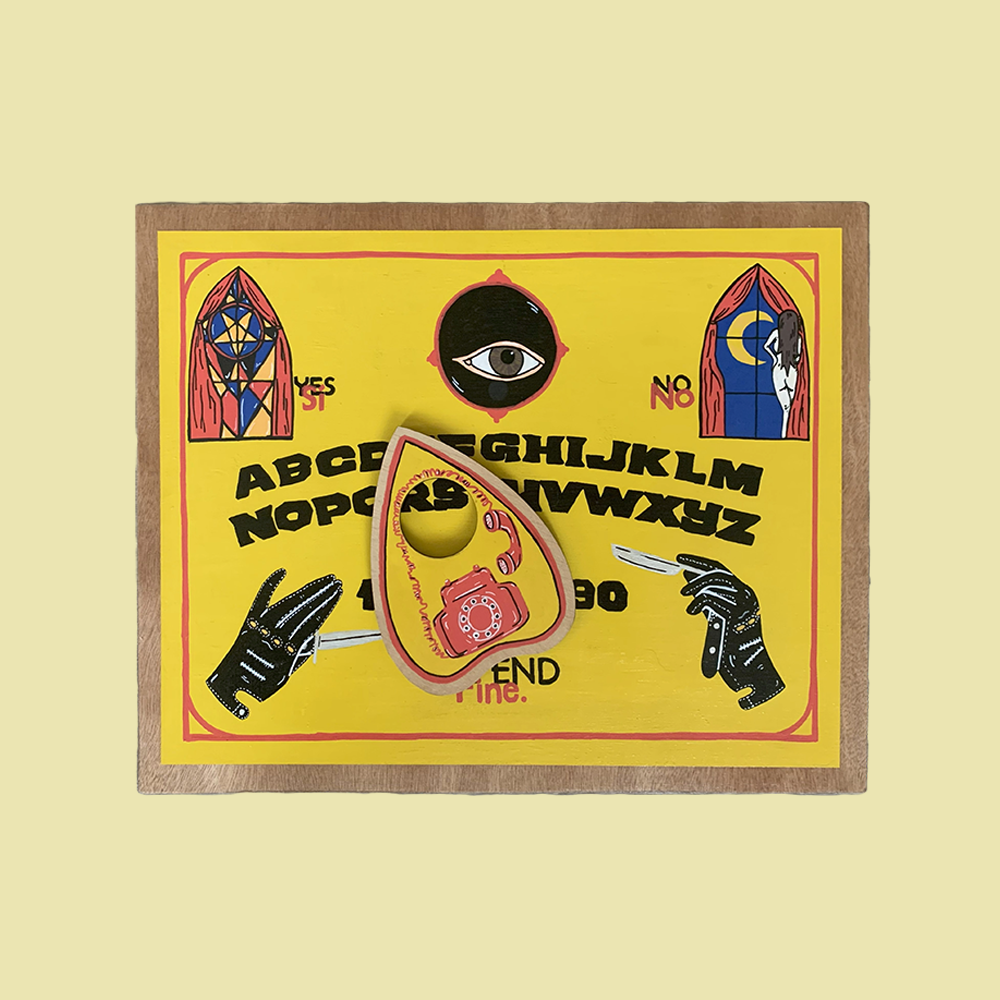 Giallo Wooden Talking Board and Planchette