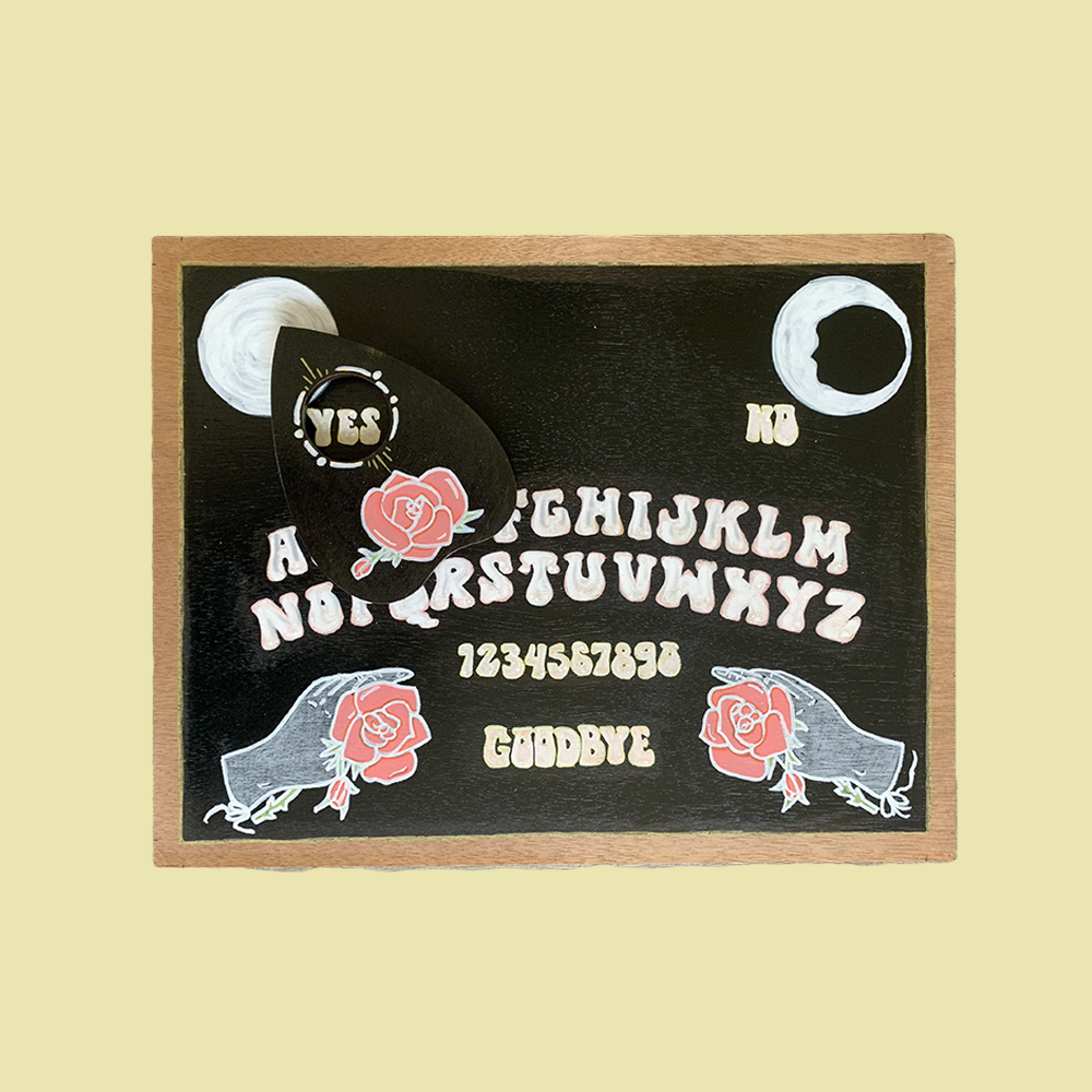 Ghost in the Garden Wooden Talking Board