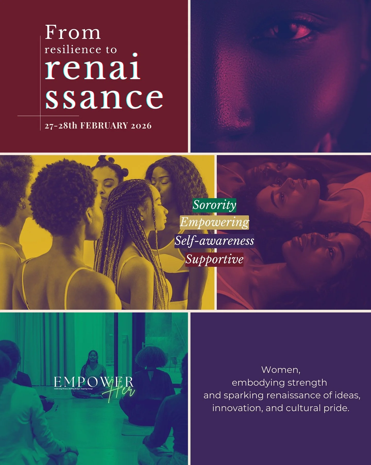 ✨EmpowerHer2026: &laquo;&nbsp;From Resilience to Renaissance&nbsp;&raquo; Let the Journey Begin...

&hearts;️This year, EmpowerHer invites you to witness a transformation already happening around us:
women turning challenges into innovation, creativi