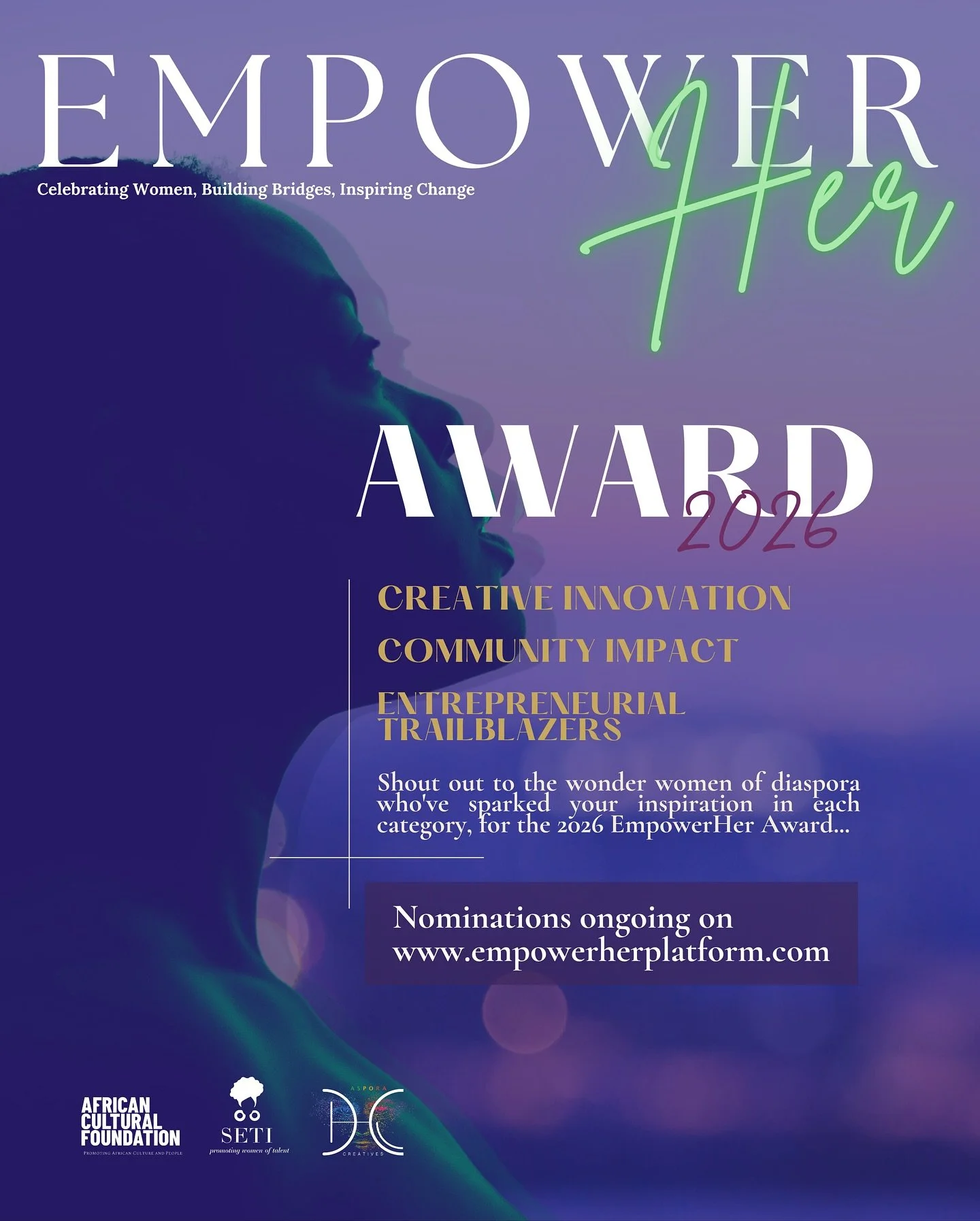 ✨Nominations for EmpowerHer2026 Award are NOW OPEN! ✨

We&rsquo;re officially kicking off #EmpowerHer2026 with the nomination phase of potential Awardees of the EmpowerHer Award. This is the first step before public voting begins in January 2026 ❤️&z