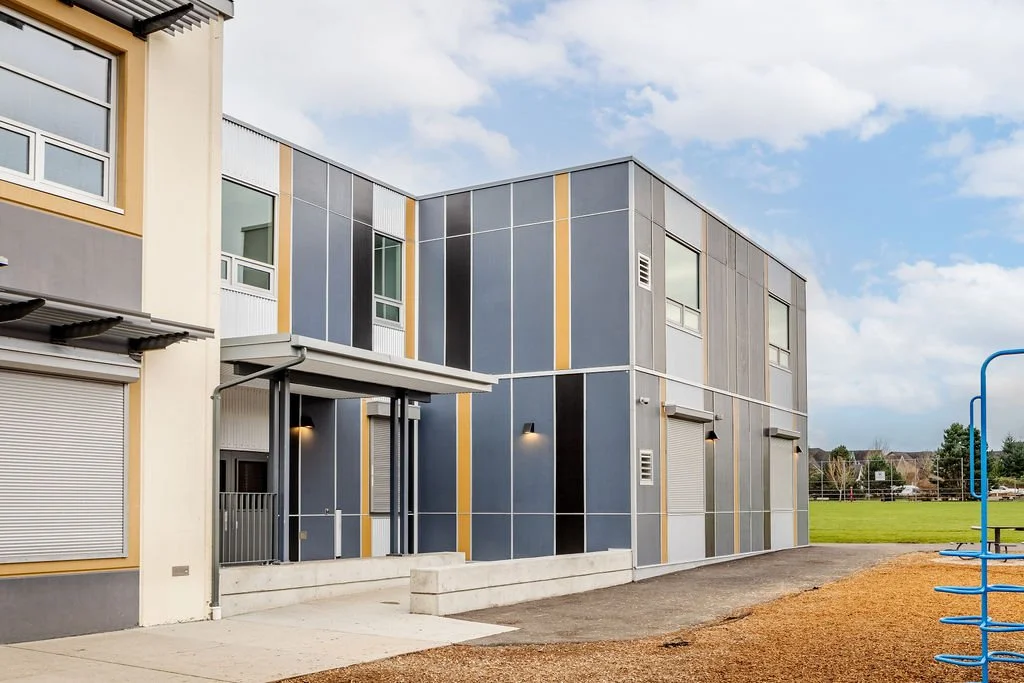Exterior of the Lynn Fripps Elementary school expansion.