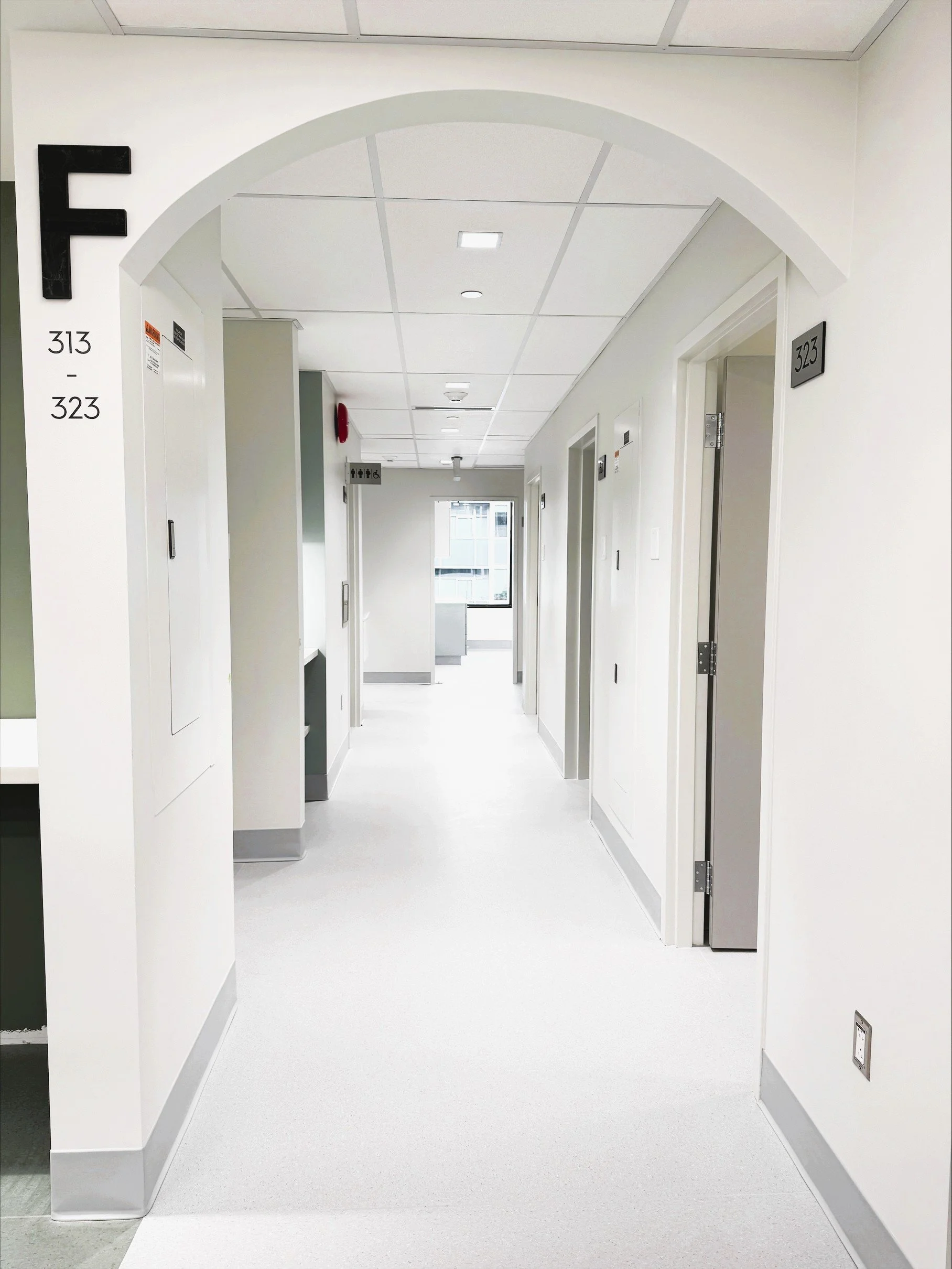 Interior hallway under construction