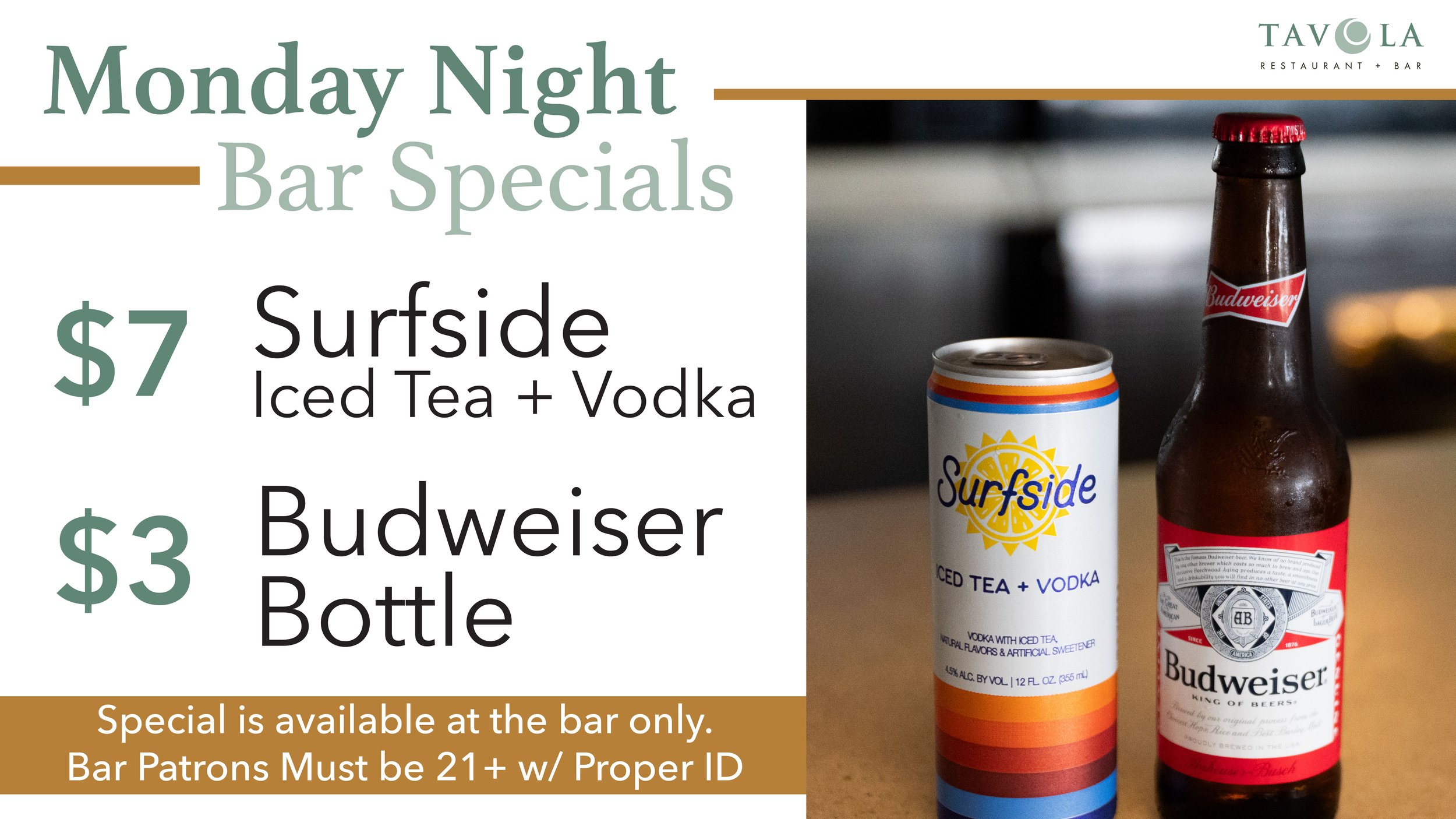 Monday Night Bar Specials