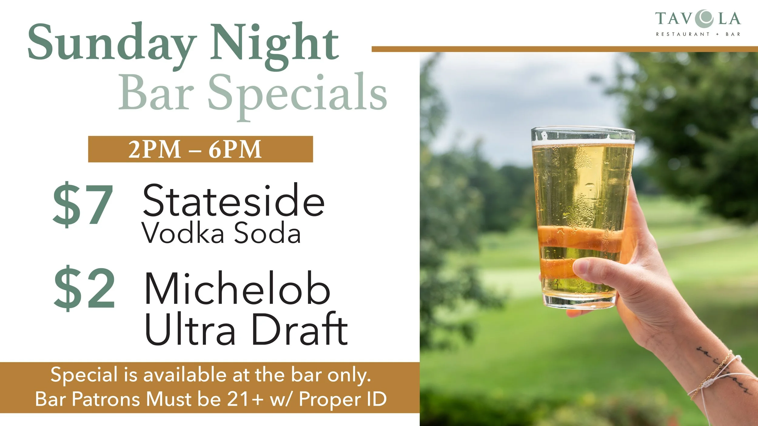 Sunday Night Bar Specials